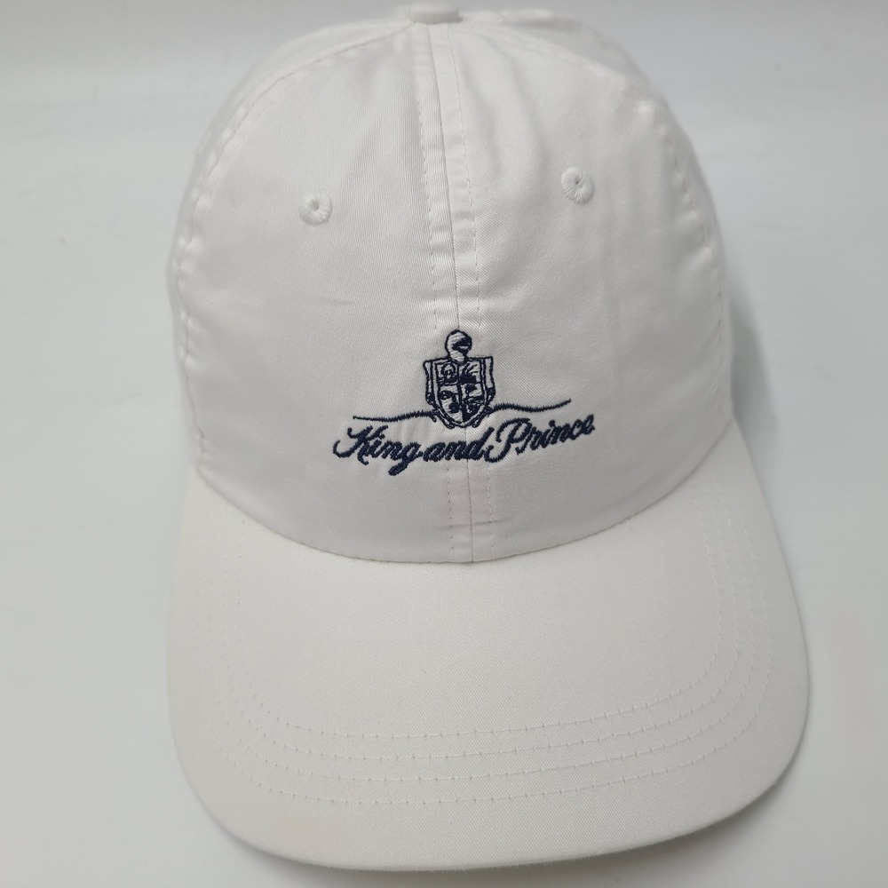 King and Prince Resort Golf Club Hat Adjustable Ahead White Blue Course GA Men